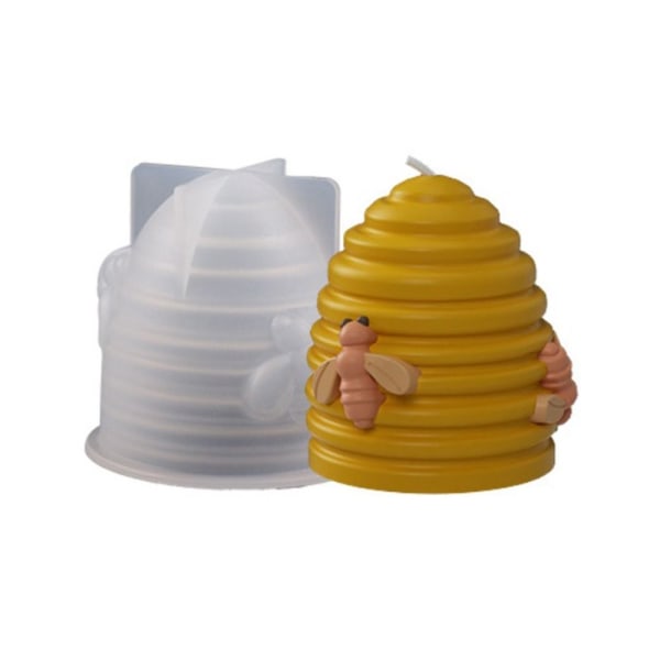 3D Bee Honeycomb stearinlysform 01 01 01