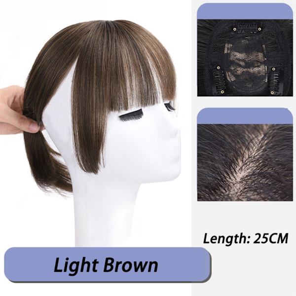 Princess Cut Bangs Syntetisk paryk LYSEBRUN LYSEBRUN Light brown