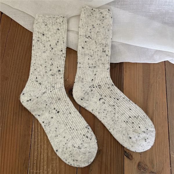 Termiske lange strømper Cashmere uldstrømper LYSGÅ light grey
