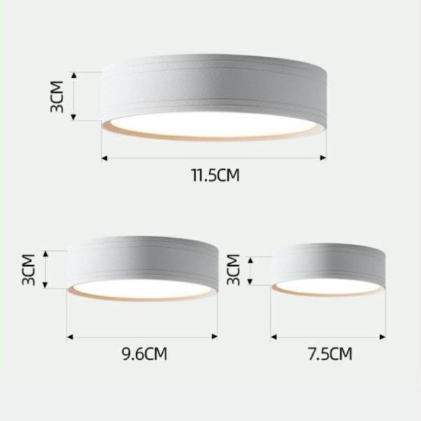 Led Taklampe Led Downlight SORT--12W SORT--12W Black--12W
