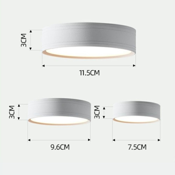 Led Taklampe Led Downlight SORT--5W SORT--5W Black--5W