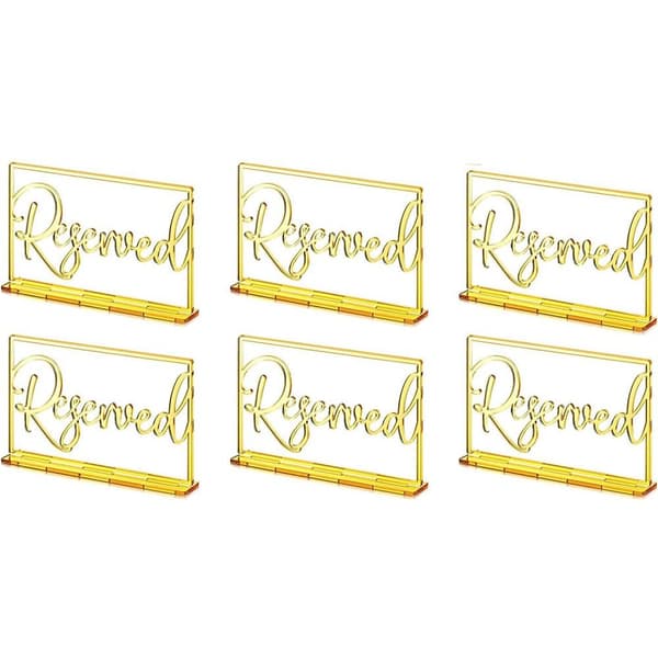 1/6st Reserverad bordsskylt Bröllopsplatsreservation 6ST 6ST 6pcs