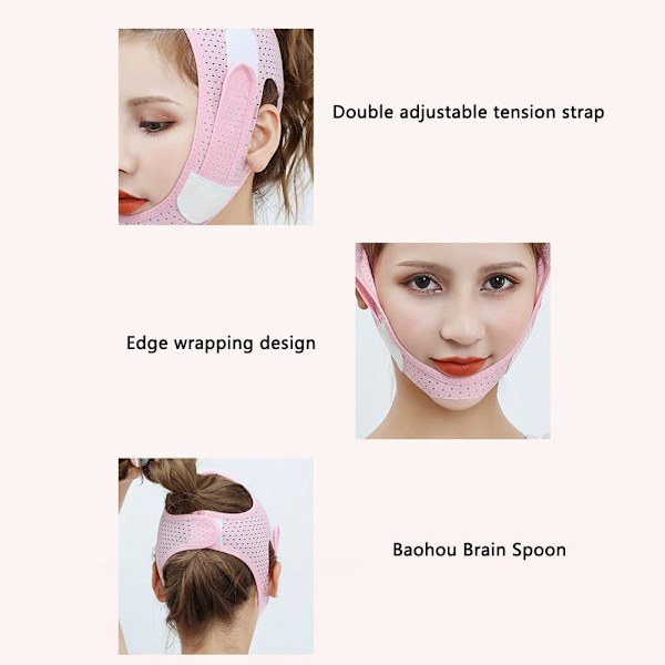 Cheek Lift Up Band Face Thin Mask ROSA Pink