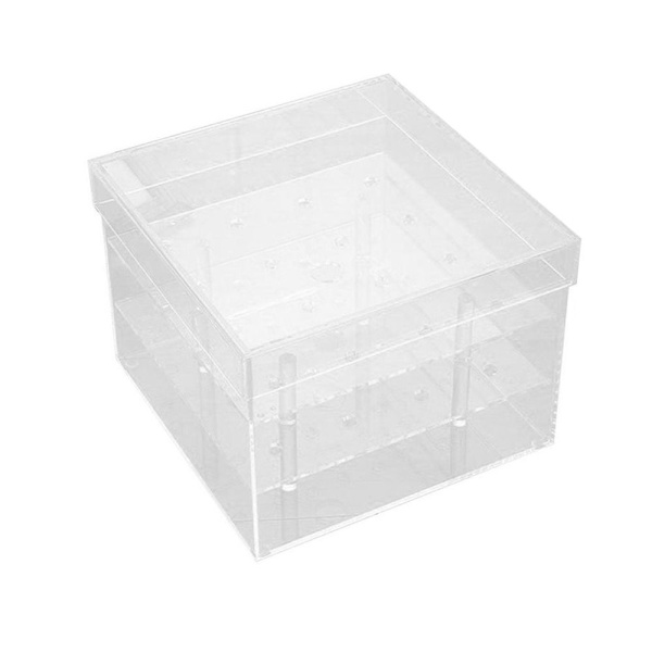 Akryyli kukkalaatikko kukka-asetelmat maljakko 8X8X15CM 8X8X15CM 8x8x15cm