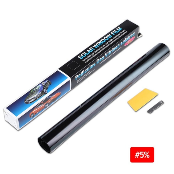 1Rul 50x3m vinduesfarvet film bilfolier 5 PROCENT KLART 5 5 Percent Clear