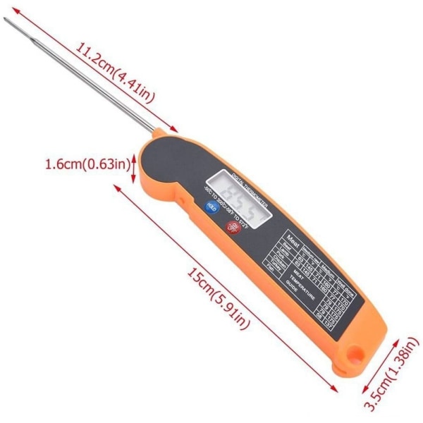 Digital termometer värmeindikator SVART black