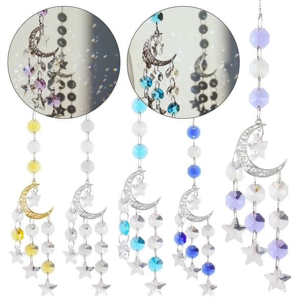 Sun Catcher Moon Star Dekorativt SILVER silver