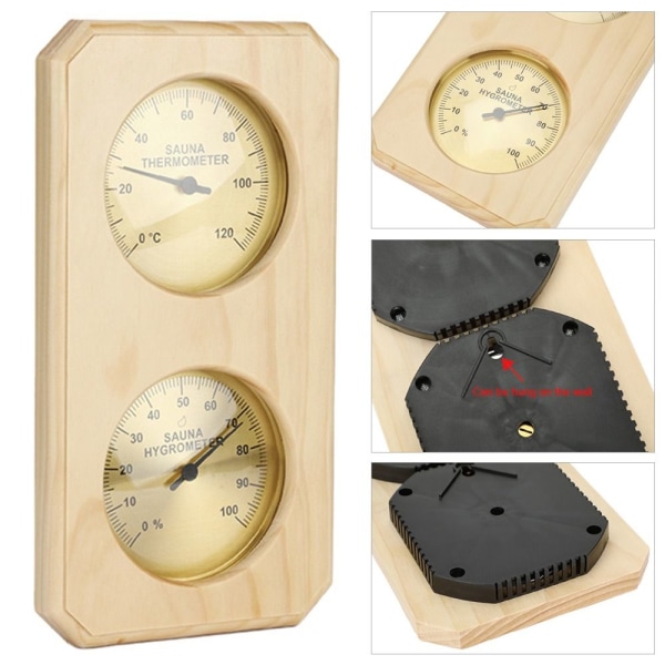 Veggmontert termo-hygrometer Termometer hygrometer Vertically