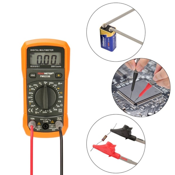 10 STK Multimeter Testledninger Meter Nål Test Probe Adapter