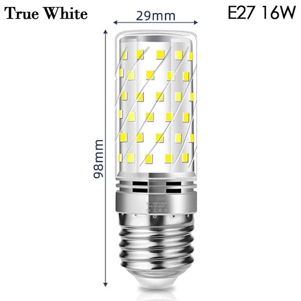 LED No Flicker TRUE WHITEE27 16W E27 16W True WhiteE27 16W