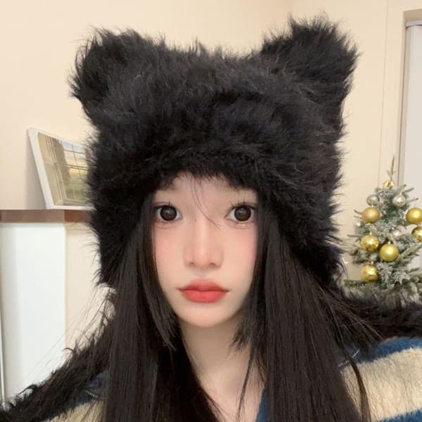 Cat Ears Hat Pipot Cap MUSTA black