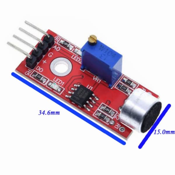 3 stk Mikrofonsensormodul Lydsensor Stemmeregistrering