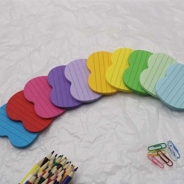10 Pads Sticky Notes Lys farve Sticky Notes Selvklæbende