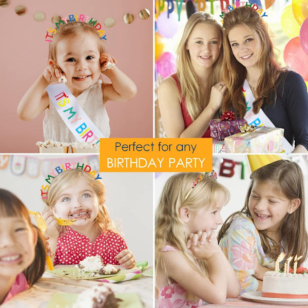 4kpl Happy Birthday Crowns IT'S MY BIRTHDAY Crown Alloy 4pcs