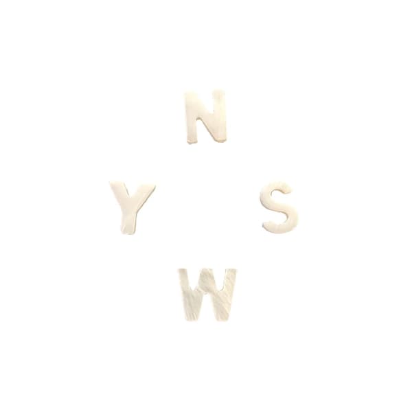 26st Alphabet A-Z Charms Beads Freshwater Shell Alphabet Beads