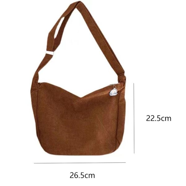 Corduroy Crossbody Bag Axelväska KHAKI Khaki