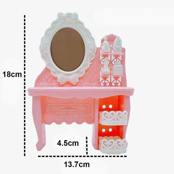 Dukkehus Køjesenge Miniature Kommode PINK SENG PINK SENG pink bed