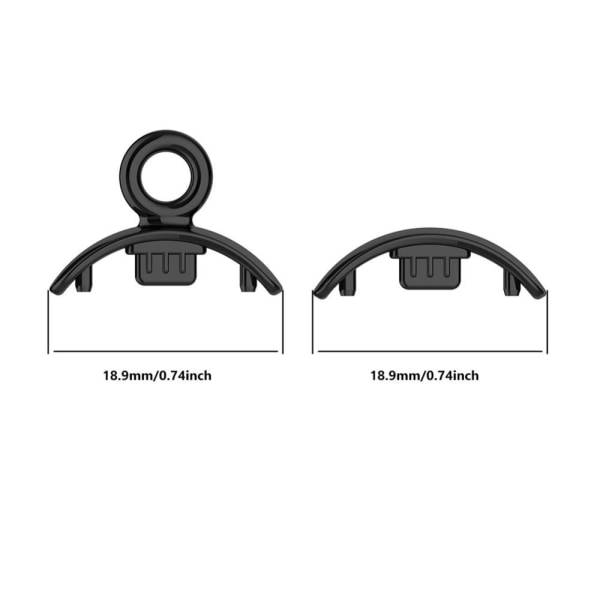 1 par urremstik Båndremadapter SORT Black Connector&Chain-Connector&Chain