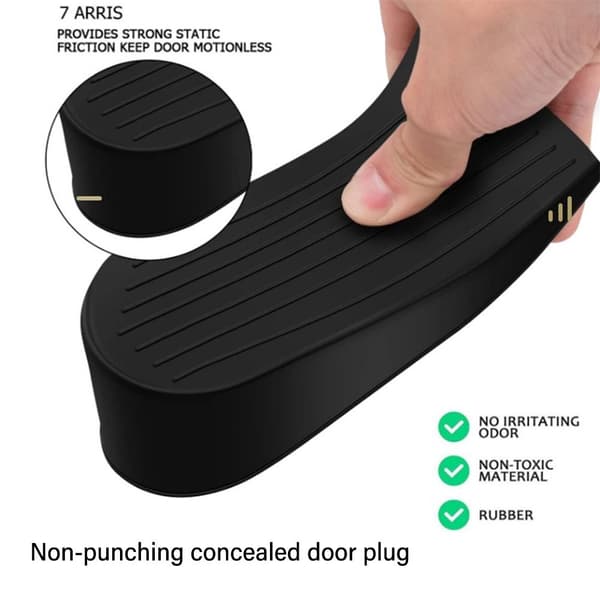 Gummi Dørstopper Dørholder SORT Black