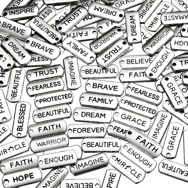 Mixed Word Charms Riipukset Motivaatiosanat Riipukset