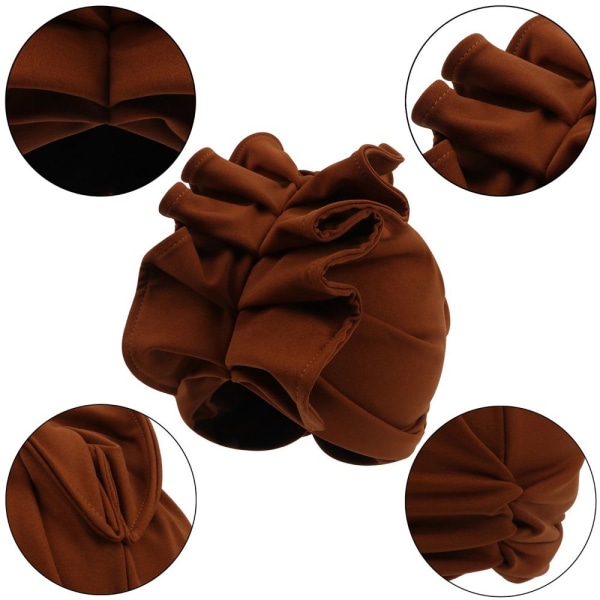 Dame Head Wraps Hodeskjerf Bonnet SVART black