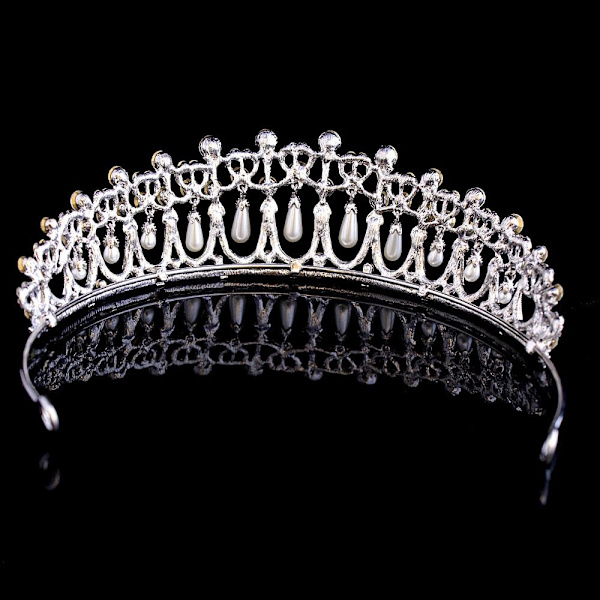 Pearl Bridal Tiaras Rhinestone Crown Bride Pannband