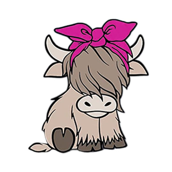 Cow Car Stickers Laptop Stickers PINK Pink