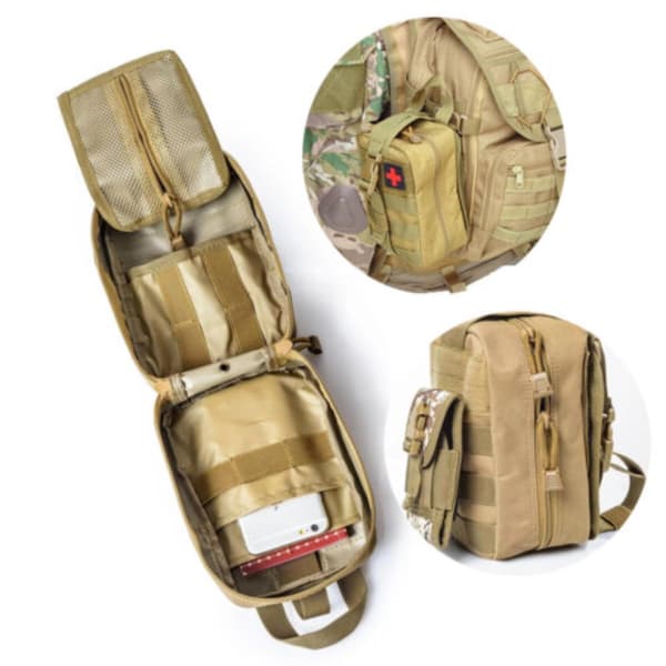 Tactical Bag Survival Pouch PUNAINEN red