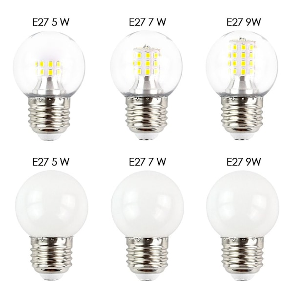 LED Lyspære Pendelpærer E27 9WCLEAR CLEAR E27 9WClear