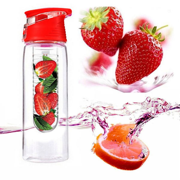 Vandflaske Frugt Infuser Flasker SORT black