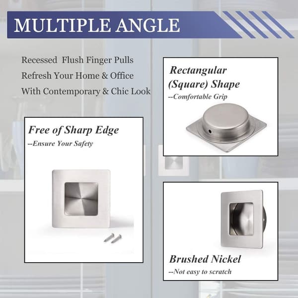 Skyvedør Pull Flush Trekker 4 STK 4 STK 4pcs