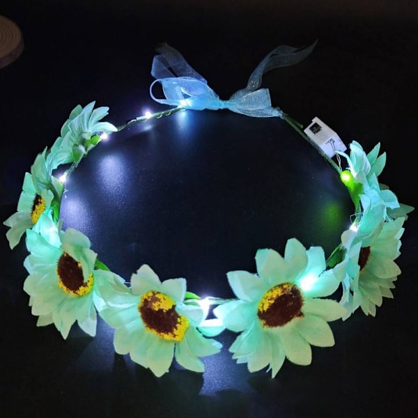 Glødende LED-krans Halloween-kroneblomst 4 4 4