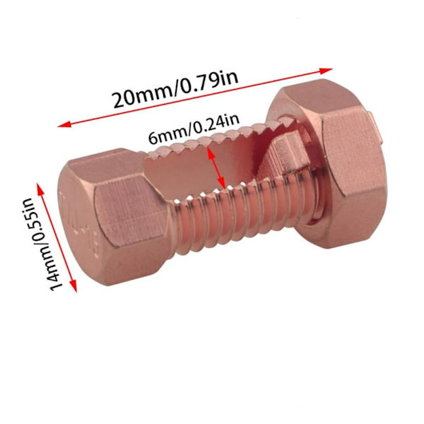 4 st Split Bolt Connector Koppar