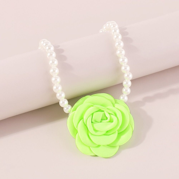 Smykker Halskæde Rose Choker HVID white