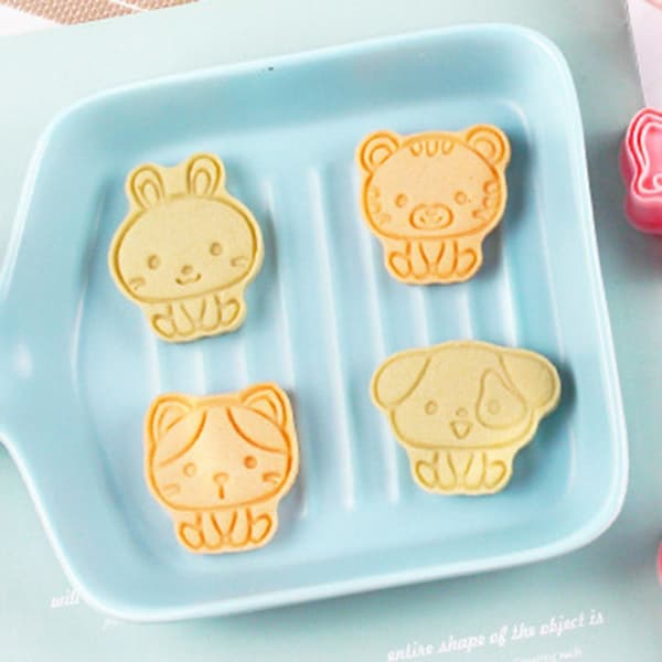 8 stk/sett Kjeksform 3D Cookie Cutter Bakeform
