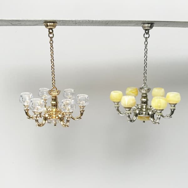 Dukkehus Light Miniature lysekrone 5(CAN LIGHT) 5(CAN LIGHT) 5(can light)