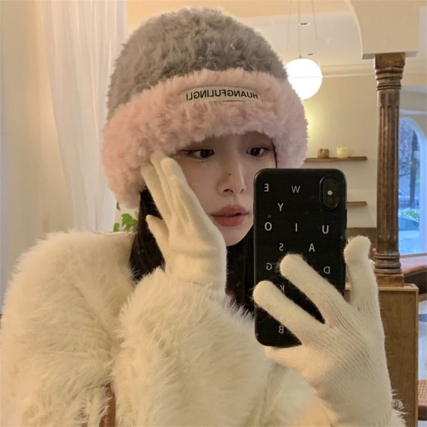 Plys Hat Beanie Hatte PINK pink