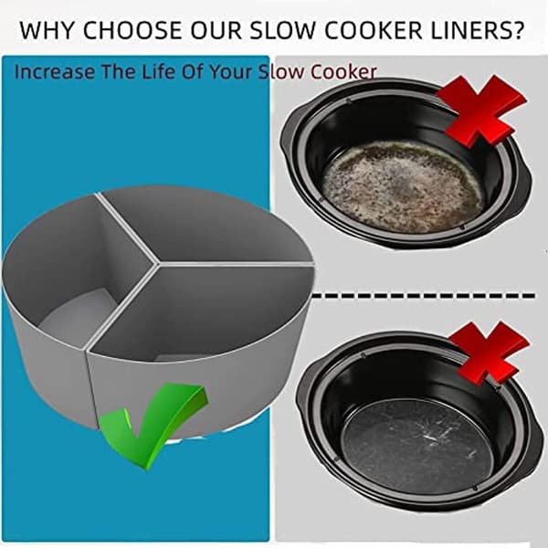 Slow Cooker Liners Slow Cooker Divider Liner GRÅ grey