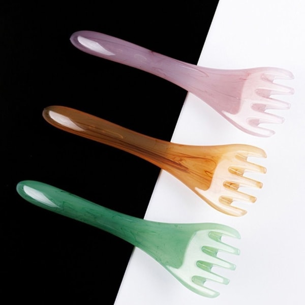 3 Stk Head Massager Hovedbund Gua Sha GRØN Green