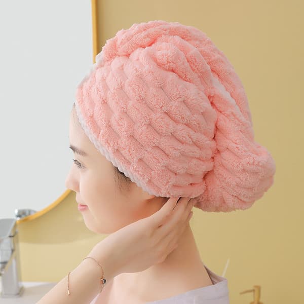 Dry Hair Cap Pyyhkeet Cap VAALEAN HARMAA YKSI KERROS SINGLE Light Grey Single Layer-Single Layer