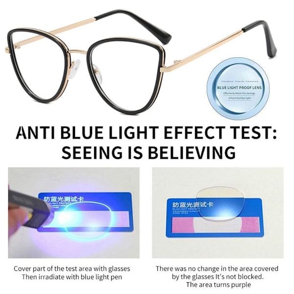 Anti-Blue Light Briller Overdimensjonerte briller LEOPARD PRINT Leopard print