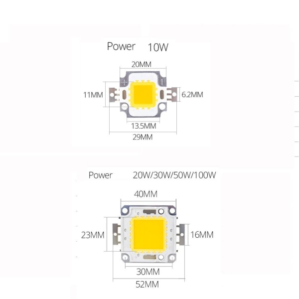 LED Chip Beads Lamp Beads 100WWHITE HVIT 100Wwhite