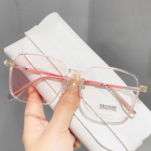 Anti-Blå Lys Briller Firkantede Briller PINK Pink