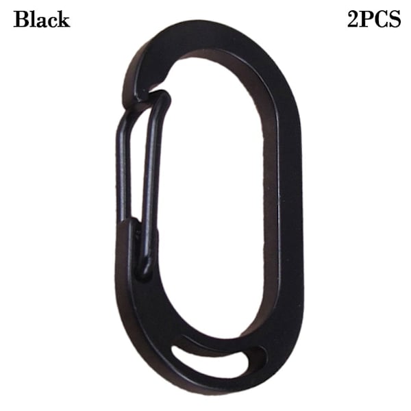 2 stk Fjederspænder U-formet Ring SORT Black
