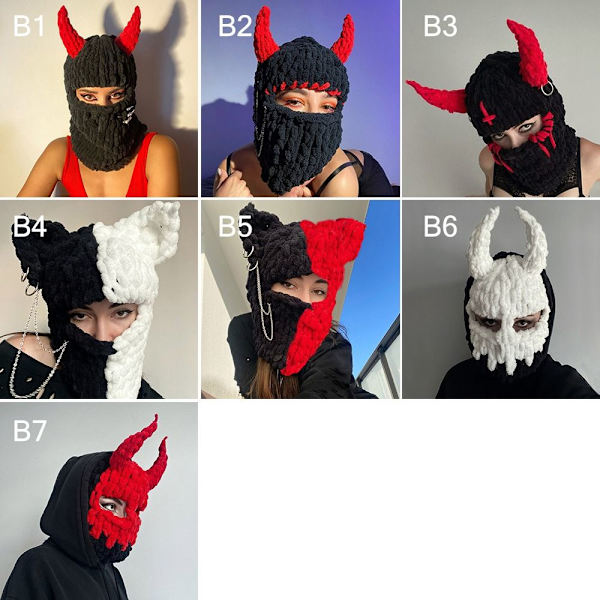 Strikkelue Funny Horns B7 B7 B7