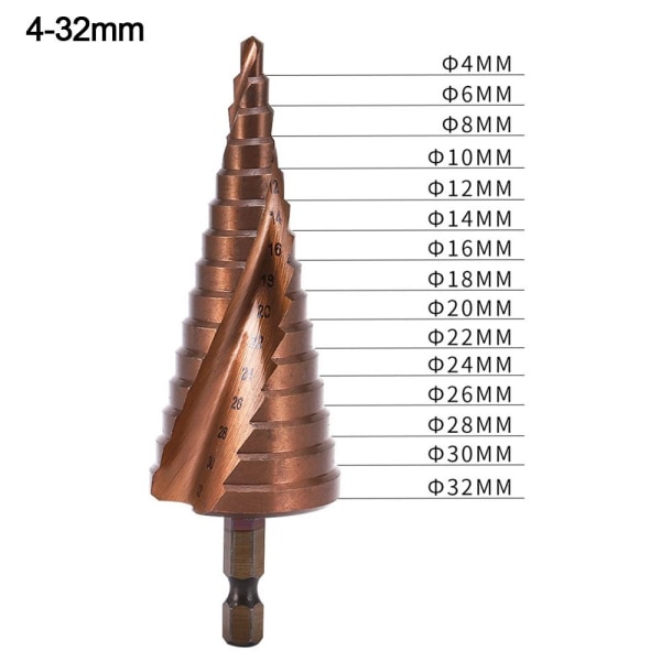 Trinnbor HSS 4-32MM 4-32mm