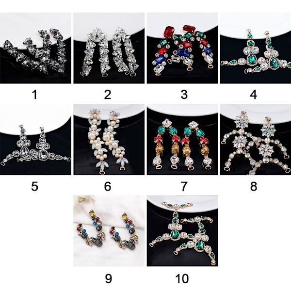 Kristallisesta sandaaliketjun bikiniliittimet 5 5