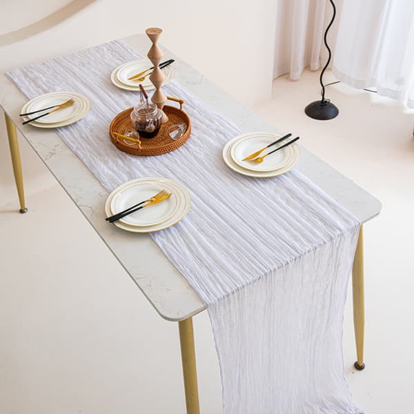 Bohemian Table Flag Twists Duk BLÅ blue