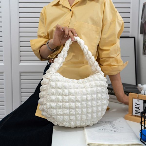 Skuldertaske Puffy Håndtaske HVID White