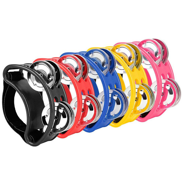 Foot Tambourine Percussion Instruments PINK Pink
